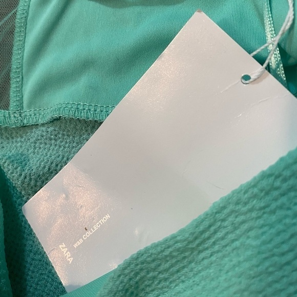 3 for $40 ✨ Zara Hook Closure Cami Seafoam Green / Bright Teal - Picture 8 of 11